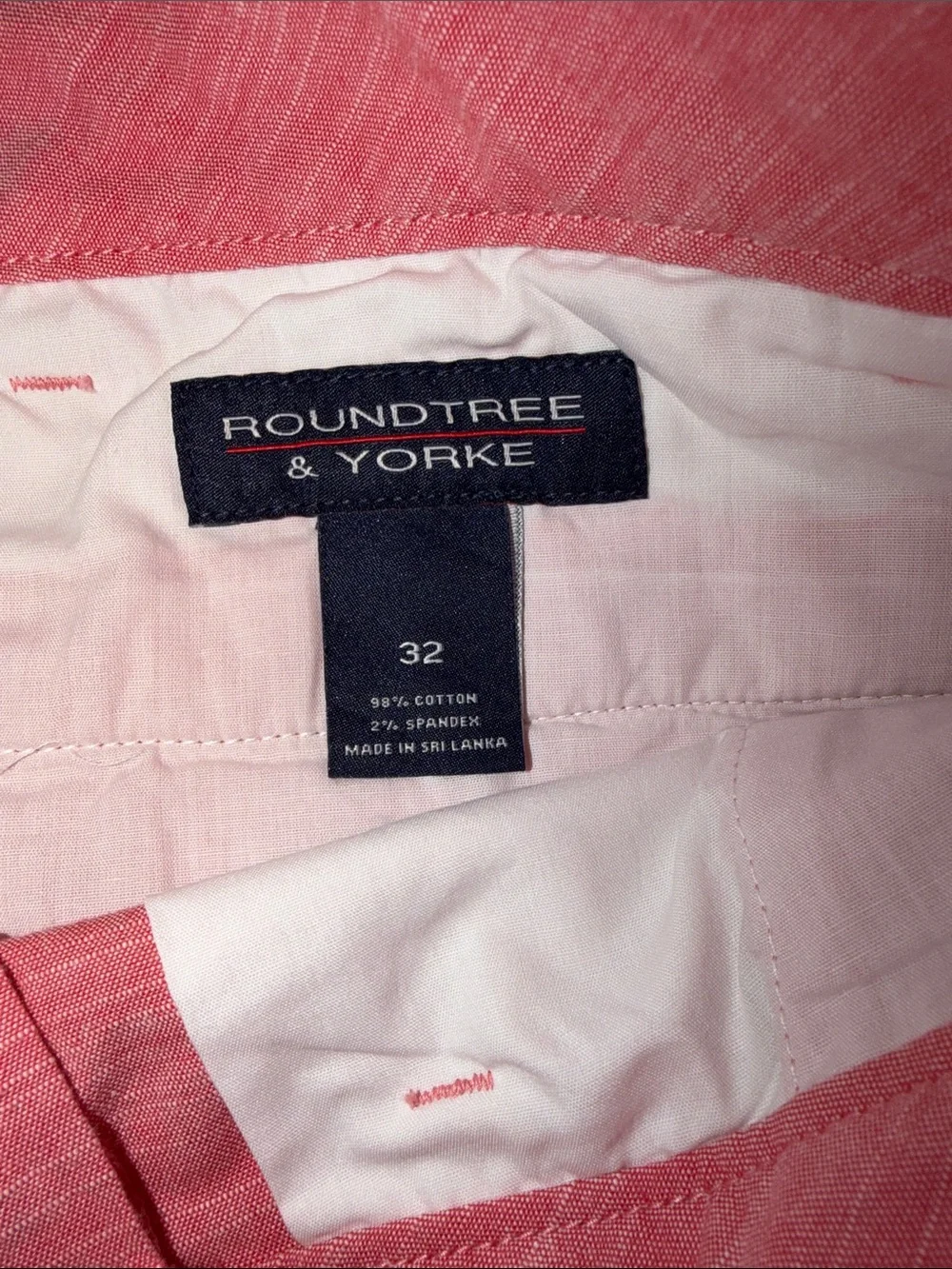 Roundtree & Yorke Coral Heather Flat Front Men’s Shorts